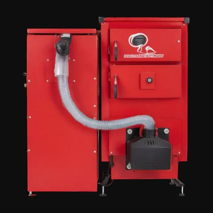 3D model for Red Industrial Boiler System