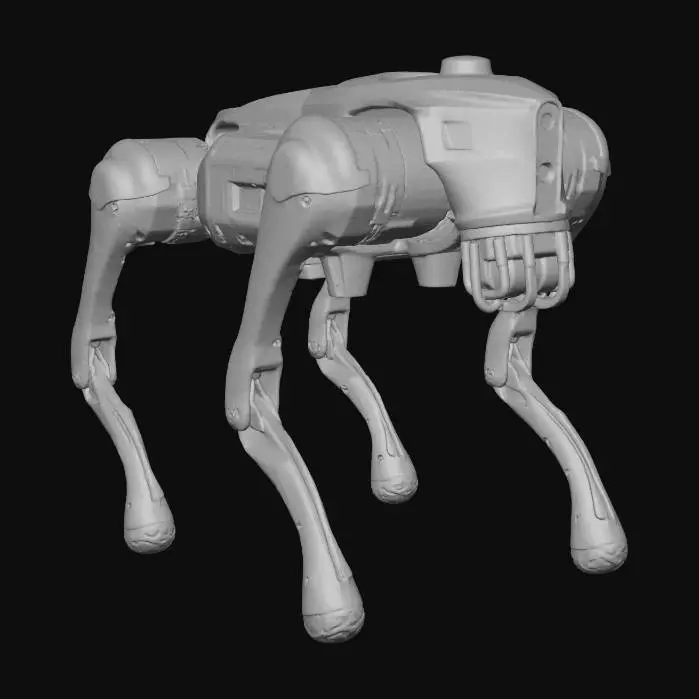 3D model for Robotic Quadruped in Gray