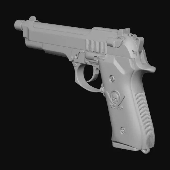 3D model for Pirate Sidearm