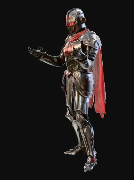 3D model for High detailed futuristic templar knight