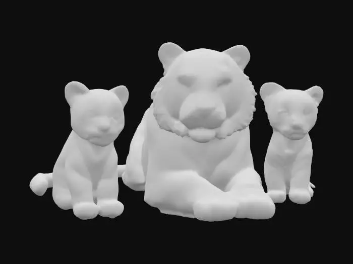 3D model for Tiger Family Portrait