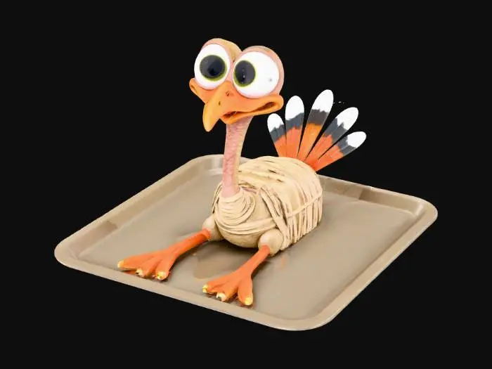 3D model for Gobble Surprise, turkey dinner #food#