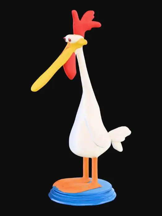 3D model for Cartoon Chicken Statue
