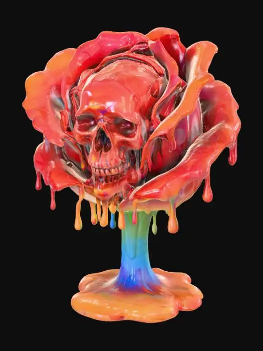 3D model for Spectrum Skull Blossom, #PBR#