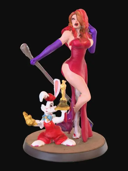 3D model for Cartoon Duo Statue