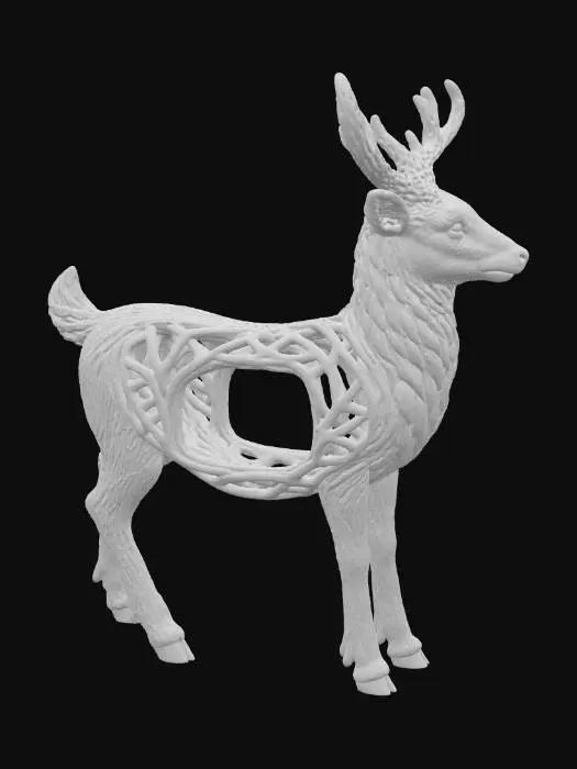 3D model for Rebel Rock Creations custom tea light albino Stag.