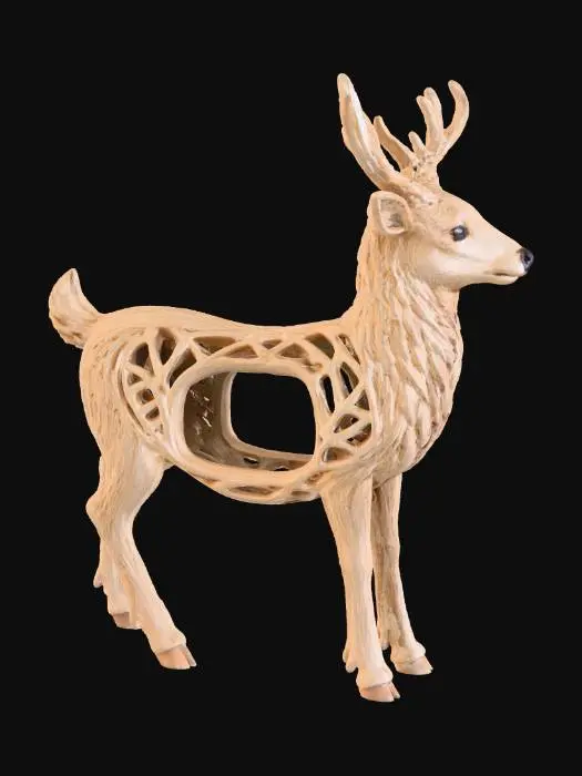 3D model for Rebel Rock Creations custom tea light albino Stag.