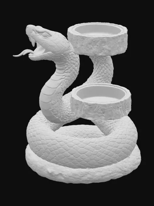3D model for RRC custom cottonmouth candle holder.