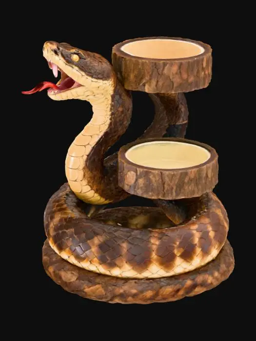 3D model for RRC custom cottonmouth candle holder.