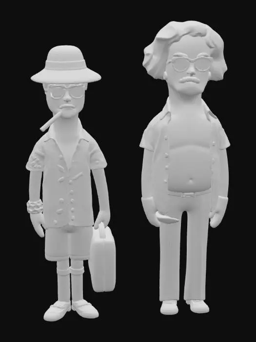 3D model for Cartoon Vacationers