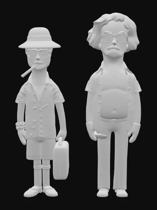 3D model for Cartoon Vacationers