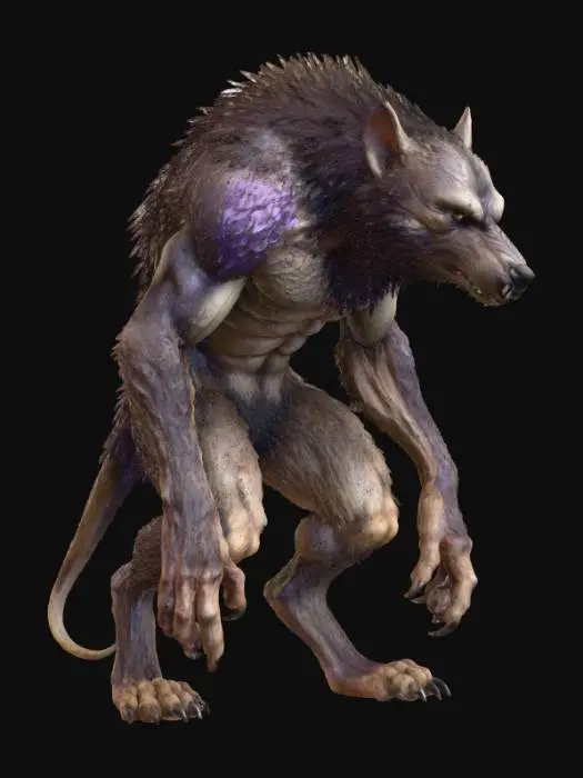 3D model for Werewolf Encounter real sketch from memory. #villain#