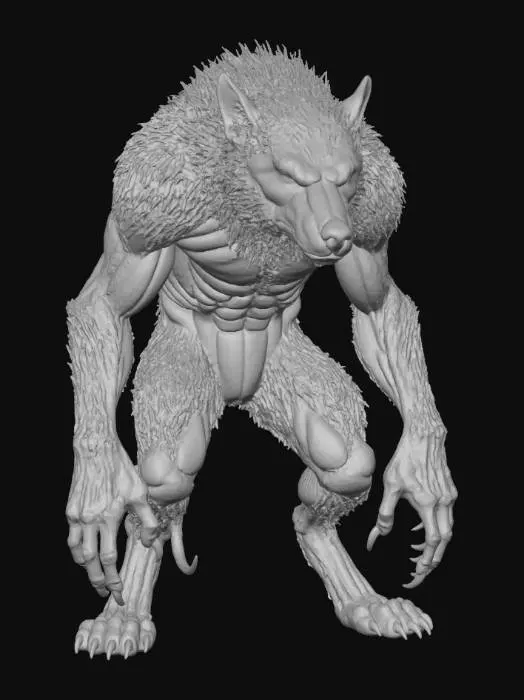 3D model for Werewolf Encounter real sketch from memory. #villain#