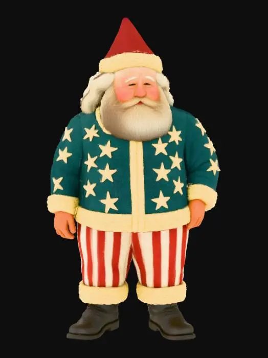 3D model for Patriotic 1863 Santa
