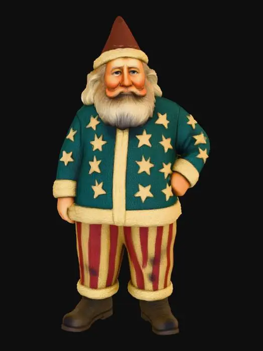 3D model for Patriotic Santa life like 1863