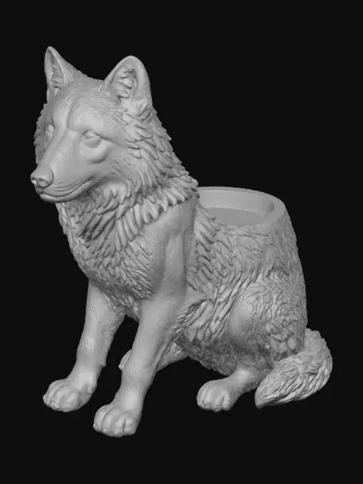 3D model for Wolf Planter