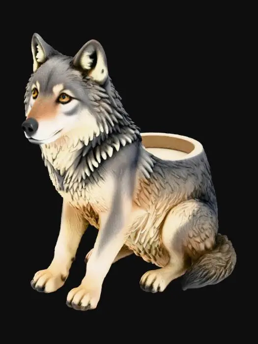 3D model for Wolf Planter