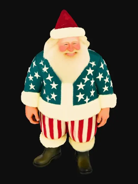 3D model for Patriotic Santa