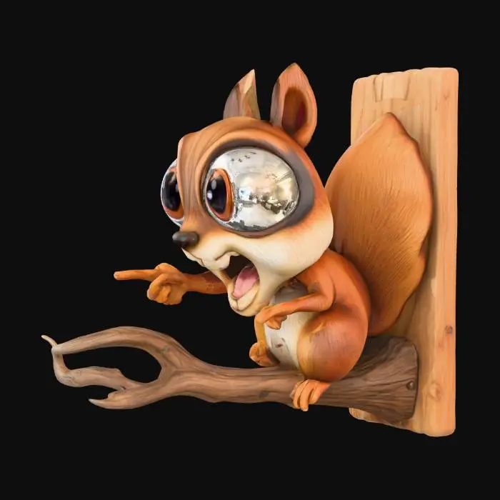 3D model for Excited Squirrel