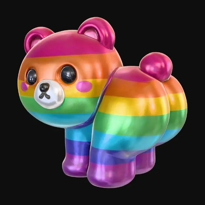 3D model for Rainbow Bear Toy