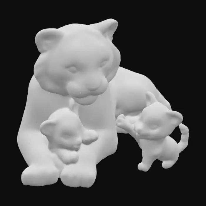 3D model for Tiger Family Portrait