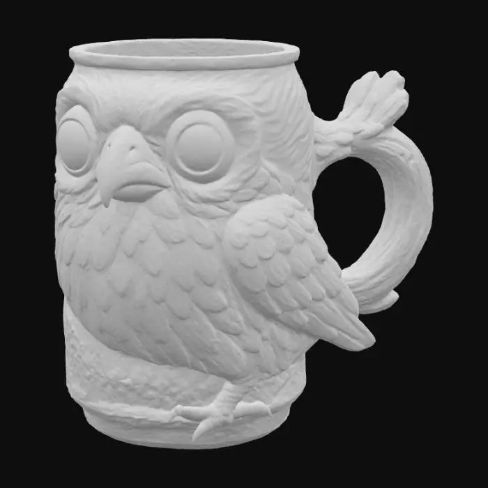 3D model for Pink bird mug