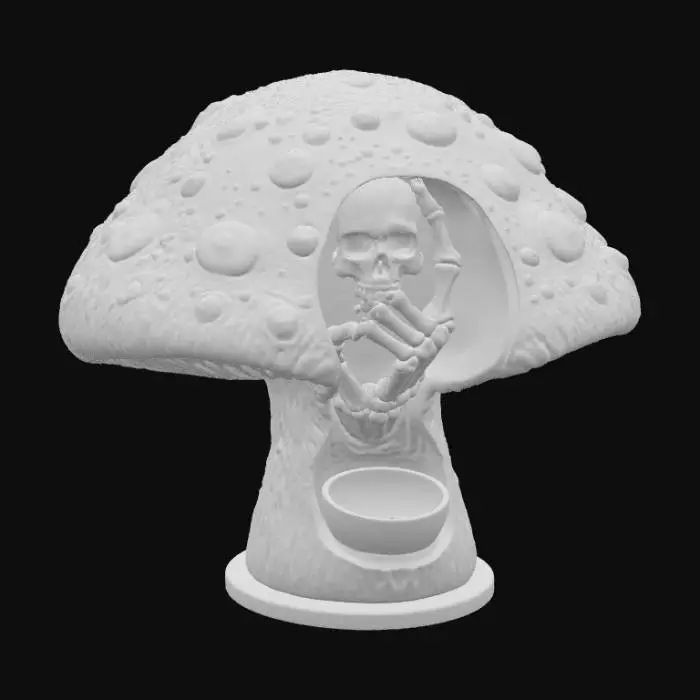3D model for Skull Mushroom Sculpture
