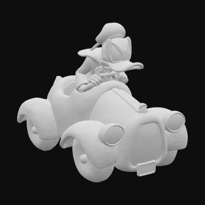 3D model for Duck Racing Car Model