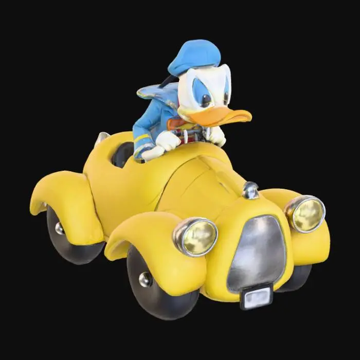 3D model for Duck Racing Car Model