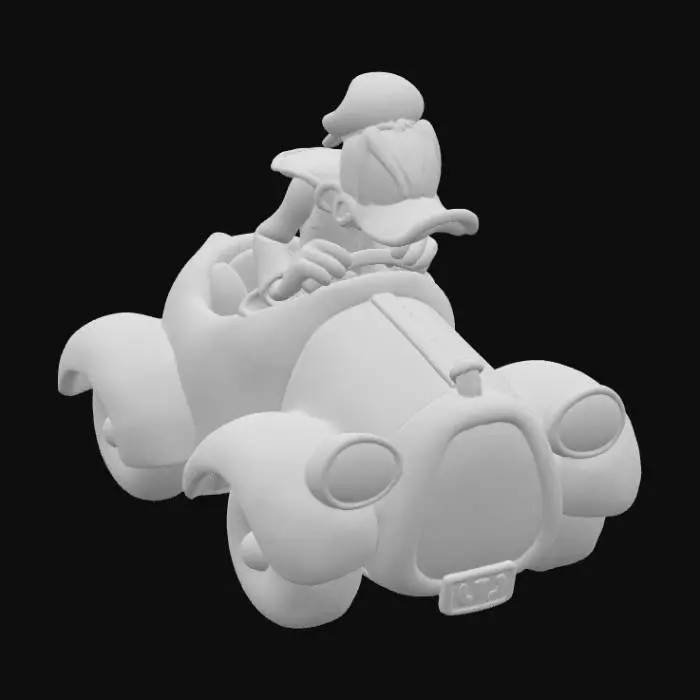 3D model for Duck Racing Car Model
