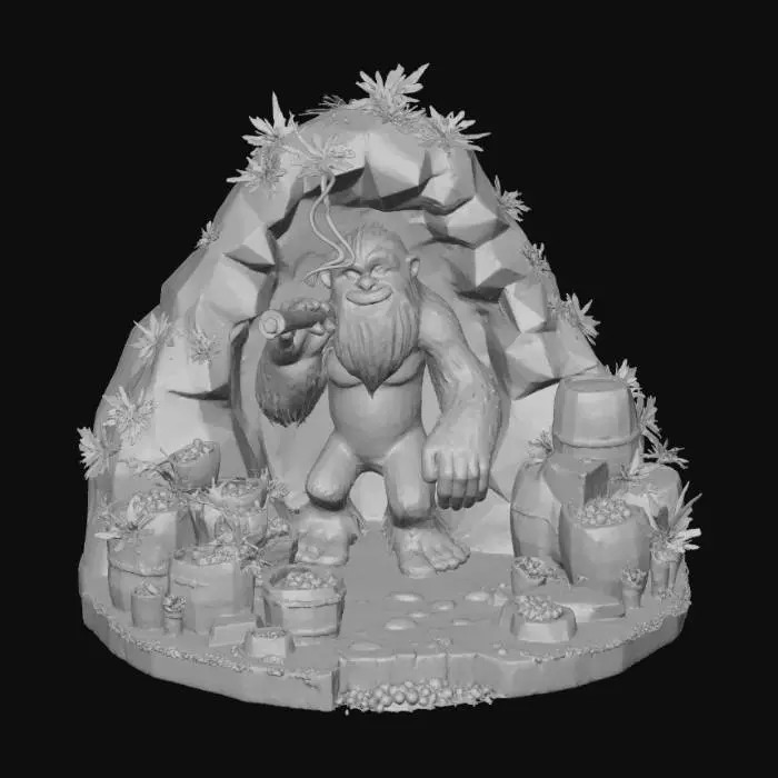 3D model for Cannabis Caveman