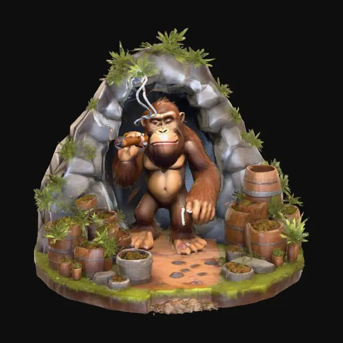 3D model for Cannabis Caveman