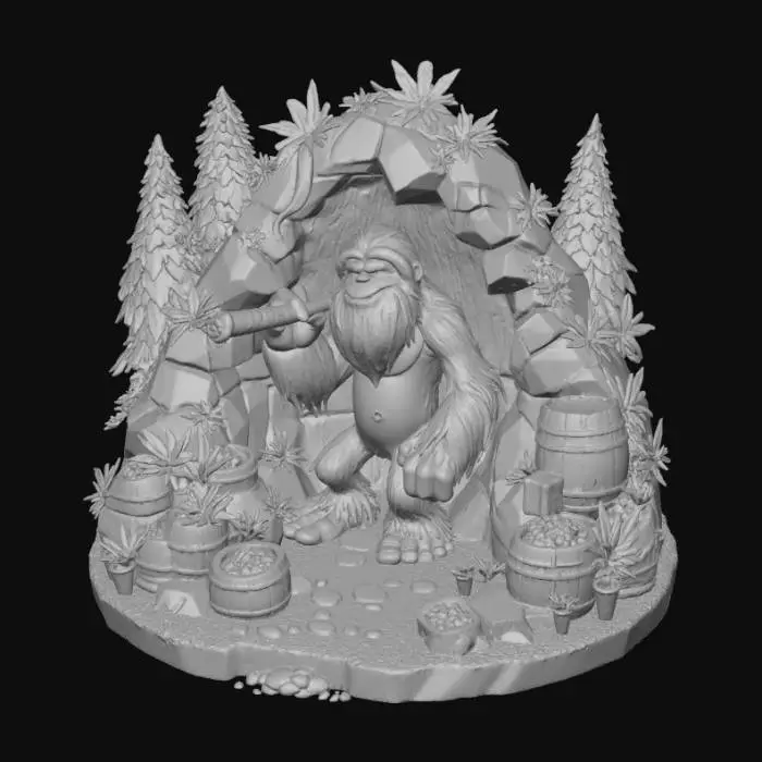 3D model for Cannabis Caveman