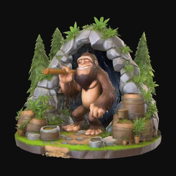 3D model for Cannabis Caveman