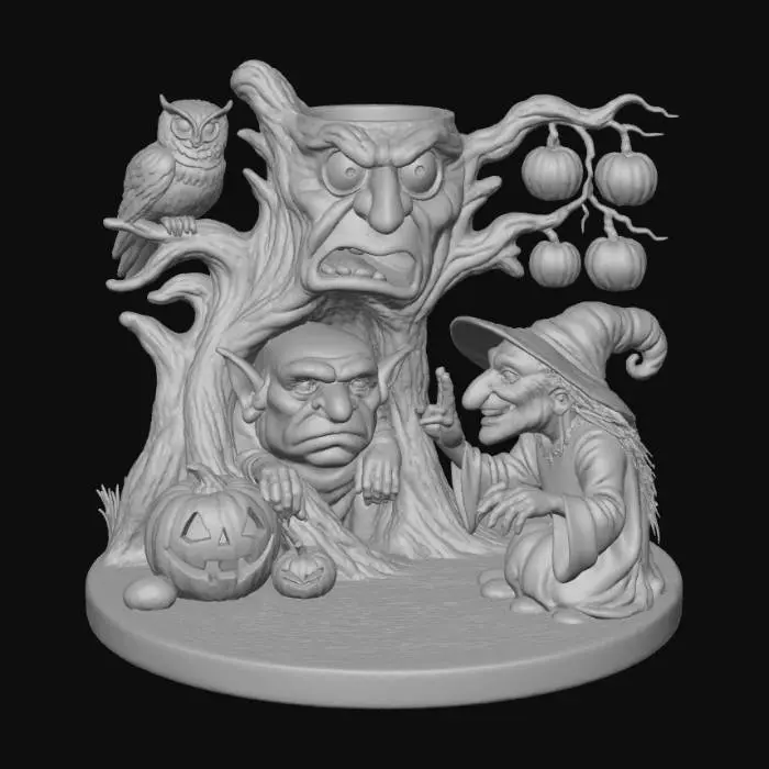 3D model for Enchanted Halloween Forest Tea Light #Halloween2025#