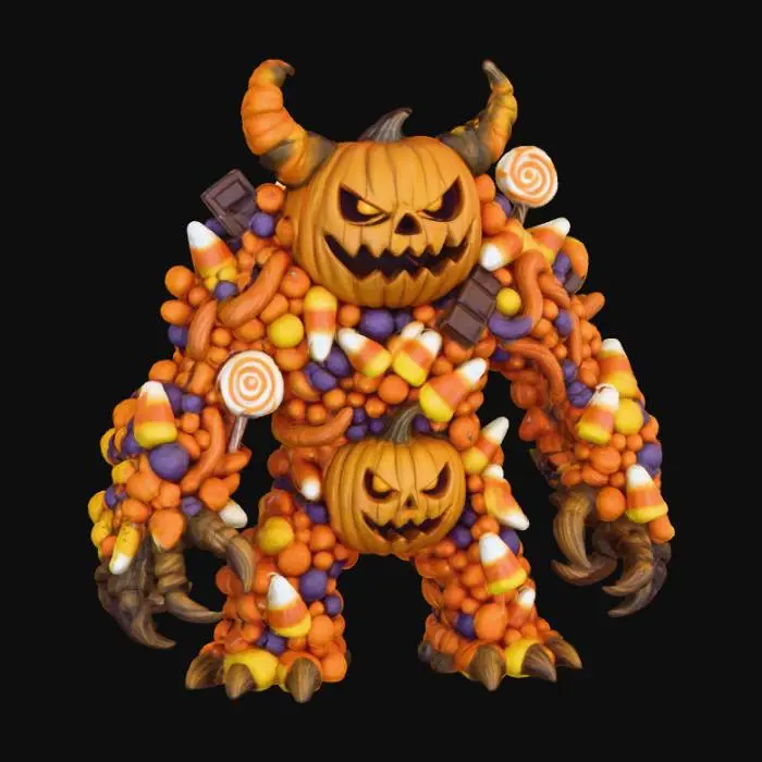 3D model for #Halloween2025#, #Halloween2025#,Candy Golem, #Halloween2025#