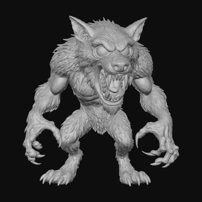 3D model for #Halloween2025#, Fierce Were lupine, #Halloween2025#