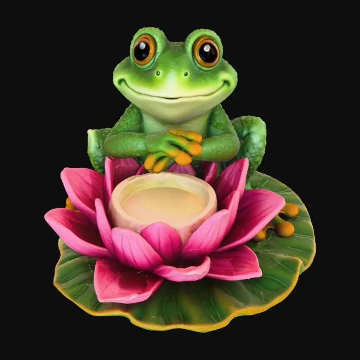 3D model for Frog on Lotus Dish