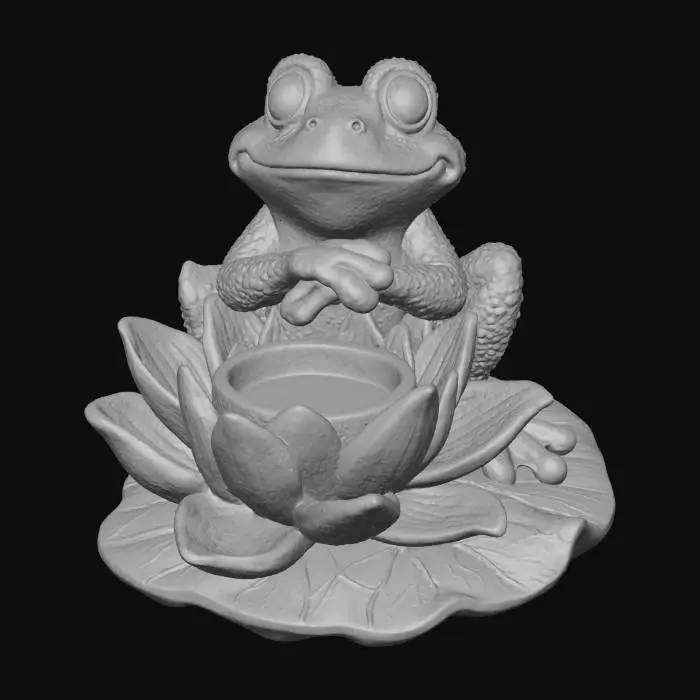 3D model for Frog on Lotus Dish