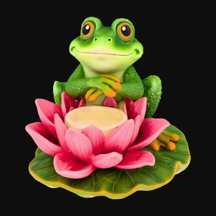 3D model for Frog on Lotus Dish
