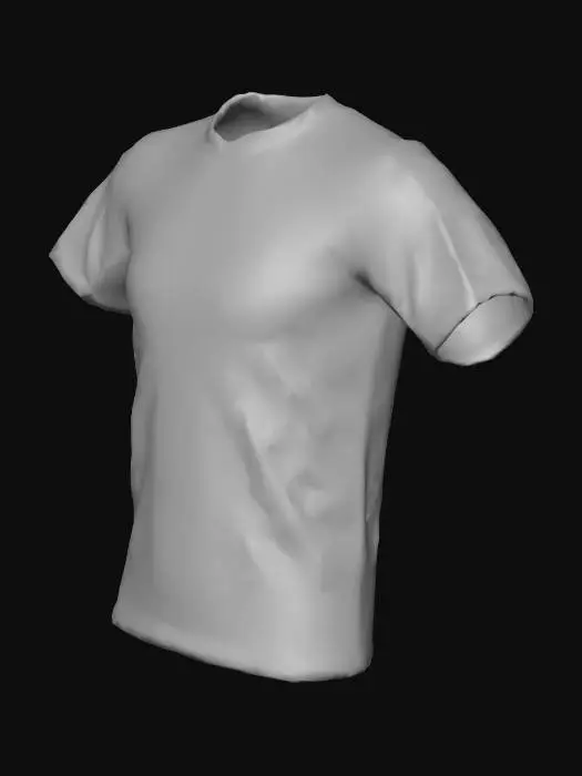 3D model for A standalone football jersey shirt. Modern athletic slim-fit shape, short sleeves. Smooth breathable polyester fabric with visible stitching. Clean studio lighting, high-resolution realistic texture. No shorts, no mannequin, only the shirt displayed.