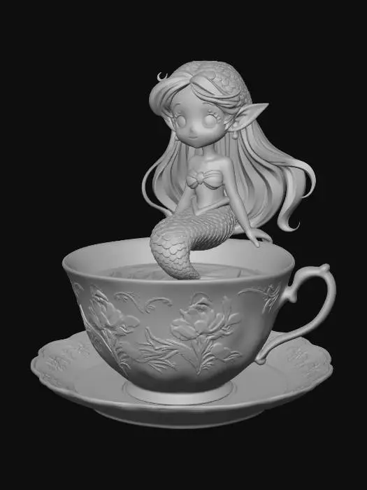 3D model for Mermaid in a Teacup