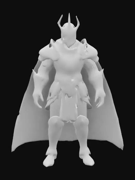 3D model for A 3d Model of a Paladin, he is armored and unarmed.
