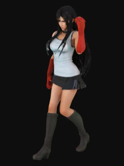 3D model for tifa lockhart from final fantasy vii