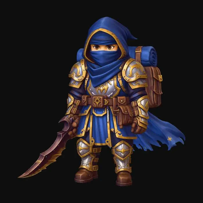 3D model for Azure Veil Knight