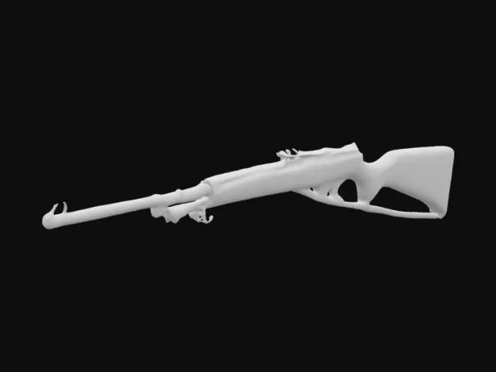 3D model for world war II rifle