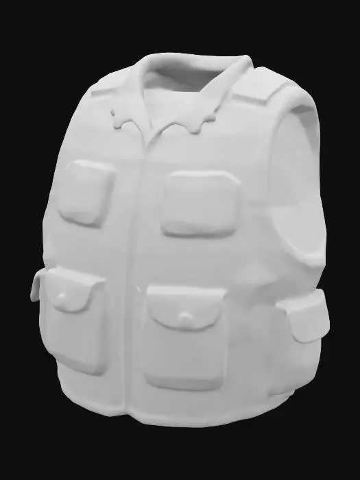 3D model for a bullet-proof vest, cartoon style