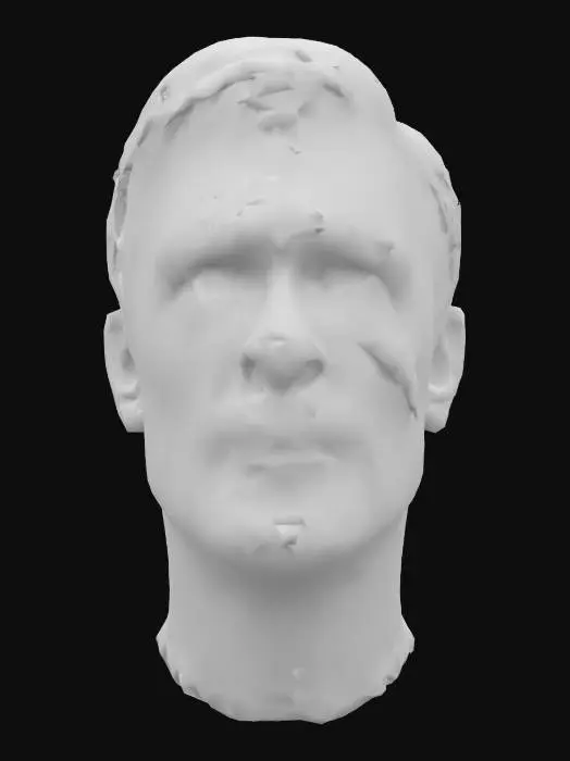 3D model for male head, rough, with scar across his eye, ultra realistic, 4k
