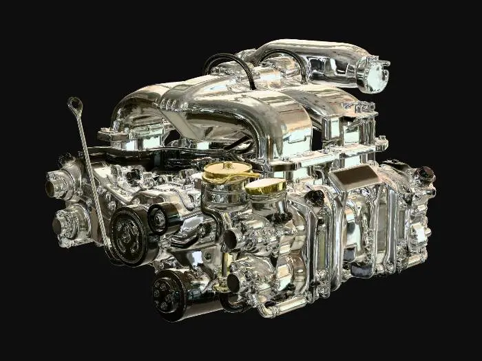 3D model for Four-View Engine Montage