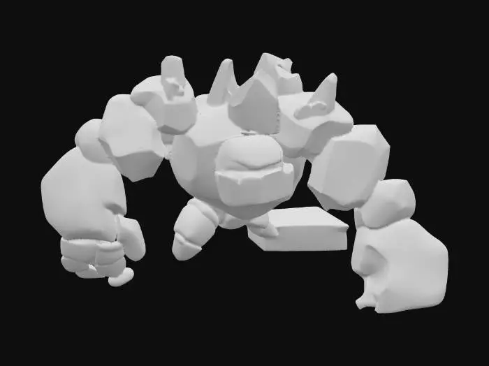 3D model for Crystal Stone Golem